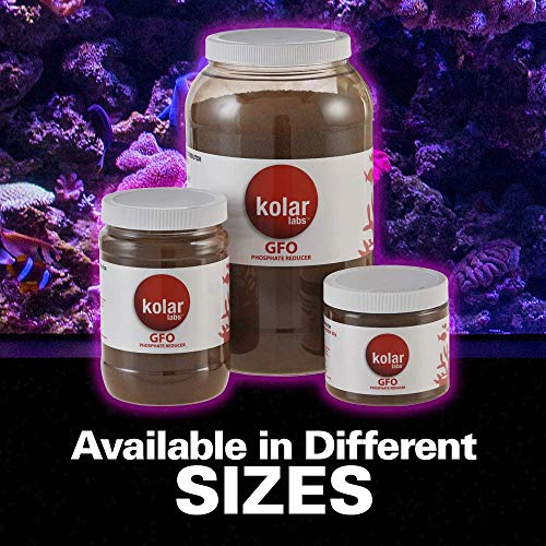 Kolar Labs GFO Bayoxide E33 Phosphate Remover – for Freshwater and Saltwater Aquariums, Reef Tanks, Promotes Coral Health (454g) - size: 1 Pound (Pack of 1)