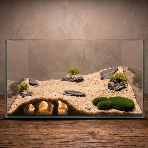 Aquarium Cave Triple-Entry Sea Grotto, 3D Print Fish Cave Aquarium Decor, for Viewing Shrimp, Betta Fish, Corydora, Catfish, Pleco (Black) - color: Black