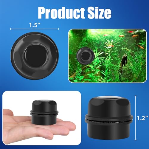 AQUANEAT Aquarium Magnetic Brush, Glass Fish Tank Cleaner, Algae Scraper, Not for Acrylic and Plastic - size: Small
