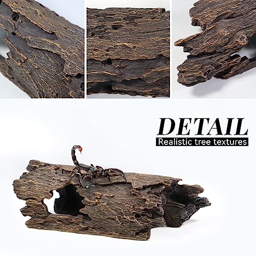 Fish Tank Decorations - Large Aquarium Decorations Air Bubbler Tree Fish House for Betta Hideout Caves Buddha Decor Temple Ruins Arched Betta Fish Accessories Reptile House Shelter Decor (Wood A-L) - color: Wood A-l