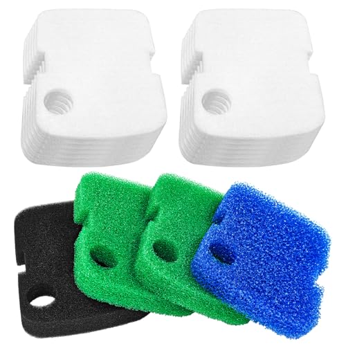 Canister Filter Replacement for Penn Plax 700/1000 CCF2UL/CCF3UL Canister Filter Aquarium Canister Filter Parts Bio Floss Sponge Compatible with Cascade 1000 Filter for Aquariums Fish Tank 16 Pack