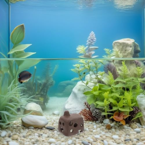 COHEALI 3pcs Irregular Porous Ceramic Fish Tank Shelter Cave for Aquarium Shrimp Breeding Hideout Small Fish Tank Landscape Decoration