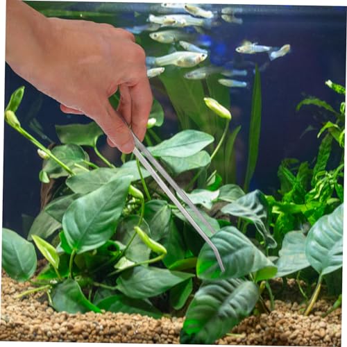 Abaodam 1Set Aquarium Aquascaping Tool Set Kit with Scissors Tweezers and Spatula for Precision Plant Care Fish Tanks