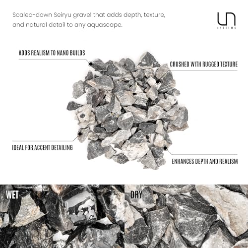 UNS Accent Stone - Aquascaping Hardscape for Freshwater Aquarium Aquascape - Shrimp, Turtle, Betta Fish Tank Decoration - Blue Gray Small Rock for Terrariums & Vivariums - Seiyru Mountain Stone, 3 lb - size: Stone - 3LB