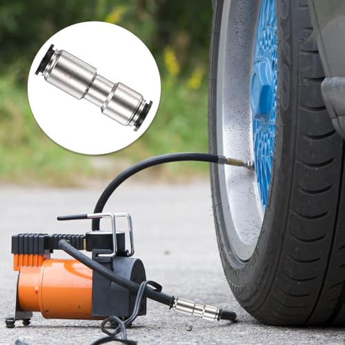 M METERXITY 1/2" OD Check Valve, Nickel Plated Brass Push to Connect Fitting One Way Check Valve for Tire Pump/Aquarium Air Pump/Gas Pipeline, Quick Release Fitting [Silver Black] - color: Silver Black, size: 1/2" OD