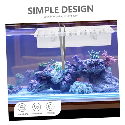 Mipcase Aquarium Tool Holder Wall-Mounted Storage Rack for Fish Tank Maintenance Organizes Scissors Tweezers Tongs Scrapers Lightweight Design for Aquascaping