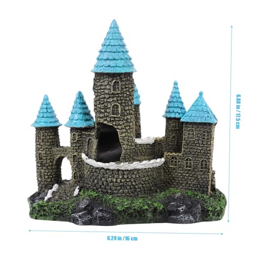 PRETYZOOM Cartoon Castle Aquarium Decor Vibrant Fish Tank Ornament Easy-Care Accessory for Aquariums Beautiful Castle Model for Tank Decoration and Attractive Design