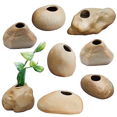 Norme 8 Pcs Aquarium Plant Holder Fish Tank Plants Holder Aquatic Plant Pots Holders Aquarium Ceramic Plants Anchors Weighted Aquariums Planters for Fish Tank Decoration Aquascaping Decorations