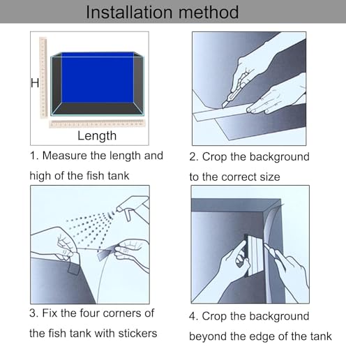 36X24IN Natural Mountain Forest Background Aquarium Background, 3D Image of Underwater Fish Tank Decoration, Reef Greenery with 10 EVA Double-Sided Tape - size: 36X24in/90X60cm