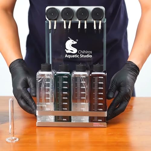 Chihiros Dosing Pump System - 4-Channel Automatic Aquarium Doser with Smart App Operation for Precision Nutrient Delivery, 4 Dosing Containers, Holder & Tubing for Reef Tank & Freshwater Setups