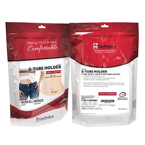 Core Products NelMed G-Tube Holder – Feeding Tube Belt Holder for PEG, G, J Tubes – Adjustable, Discreet Support for Tube Feeding – Small/Medium (30–45 inch Waist) - 2 Pack - size: 2 Pack - Small/Medium (30-45 Inch)