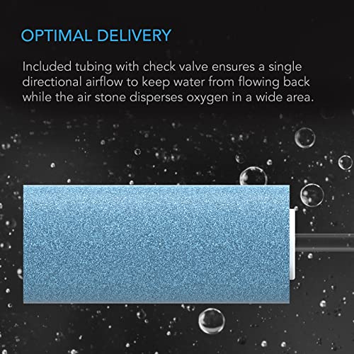 AC Infinity Air Pump One-Outlet Adjustable Oxygen Pump Kit with Tubing, Check Valve, and Air Stone, for Aquariums, Ponds, and Hydroponics Systems - size: 5.86 L Inch x 3.22 W Inch x 2.67 H Inch