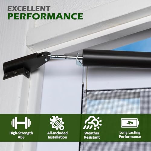 Screen Door Closer Bracket, ABS Storm Hardware Replacement, Post Jamb Bracket, Repair Kits for Screen/Storm Door Closers, Black - color: BLACK- 1 PACK