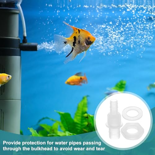 uxcell 10Pcs Plastic Hose Barb Fitting, 5/16" x 1/2" Bulkhead Adapter Union Splicer Mender Pipe Connector with M16 Nut and Washer for Aquarium Air Water Fuel - size: 5/16" x 1/2", M16 Nut