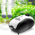 fishkeeper Aquarium Air Pump, 4W/5W Fish Tank Air Pump Adjustable Air Valve Quiet Bubbler Aerator Pump with Air Stone/Tubing/Check Valve Up to 160 Gallon