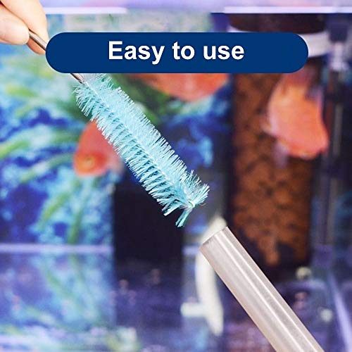 Aquarium Filter Brush, 45CM Double Ended Hose Brush Flexible Air Tube Hose Cleaner for Fish Tank or Home Kitchen