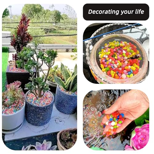 Black Pebbles for Crafts, 0.9 Pound Natural Polished Aquarium Gravel, Decorative Pebbles for Indoor Plants, Turtle Tank, Vase, Succulents Cactus, Garden Landscaping - color: Black