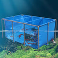 PVC Canvas Liners Above Ground Koi Fish Pond with Transparent Viewing Window and Stainless Steel Frame, Large Outdoor Aquarium Fish Tank for Turtle/Goldfish Farming, Foldable(39.3"x23.6"x11.8") - size: 39.3"x23.6"x11.8"