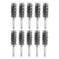 HARFINGTON 10Pcs Stainless Steel Bore Brush 18mm Dia 4" Long Cleaning Twisted Wire Brush with Handle 1/4" Hex Shank for Tubes, Ports, Bearings - size: 18mm