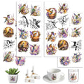 UV DTF Cup Wraps, 4 Sheets Humming Bird Transfer Stickers for 16oz Glass, Rub On Decals for Tumblers and Candlestick - style: Humming Bird