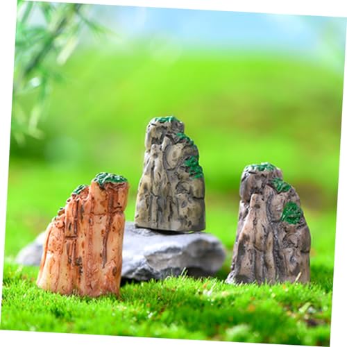 6pcs Realistic Mini Rockery Decorative Garden Ornaments for Fairy Garden and Fish Tank