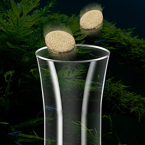 200MM Aquarium Shrimp Feeding Tube and Dish Tube Glass Fish Feeder Tube with Glass Bowl and Suction Cups for Fish Tank Aquarium Shrimp Fish Dish - size: 200MM Feeder Tube + Round Bowl