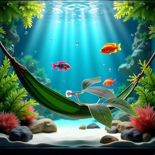 Green Betta Fish Leaf Pad,Plastic Plant Betta Hammock Leaf Bed,Simulating The Natural Habitat for Betta Spawning Grounds,Suction Cup Betta Breeding Resting Bed Aquarium Décor Plastic Plants