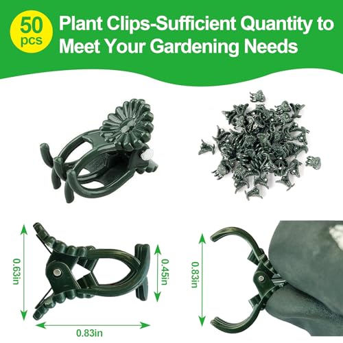50 Pcs Plant Clips Orchid Clips,Plant Orchid Support Clips,Flower and Vine Clips，Garden Clips，Plant Clips for Climbing Plants - size: 50 PCS