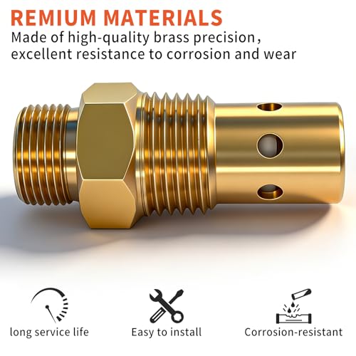 CAC-437-2 Air Compressor Check Valve 1/2 NPT 1/2 CFPC Brass Fittings for DeVilbiss Craftsman 5HP IRL6560V IRL5G20 5E60VAD