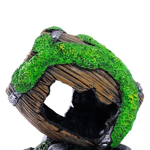 Broken Barrel Aquarium Decoration Art Crafts Figurine for Lawn Yard Garden