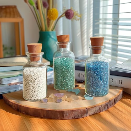 T4U Fish Tank Gravel 2 LB, Tumbled Small Rocks for Aquarium, Glass Beads for Vases, Succulent Rocks for Plants, Aquarium Gravel Decorative Pebbles for Terrarium Crafts Vase Filler, Blue - color: #11 - Blue, size: 2 LB