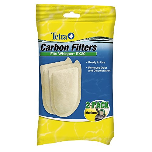 Tetra Carbon Filters 2 Count, For aquariums, Medium, Fits Tetra Whisper EX Filters, Tetra Whisper EX20 Carbon Filters, Medium, 2-Count - size: 2-count, style: medium | ex20