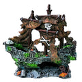 M2cbridge Antique Roman Column Ruins European Castle Aquarium Decorations Fish Tank Hideout Rocks (Pirate Shipwreck) - color: Pirate Shipwreck