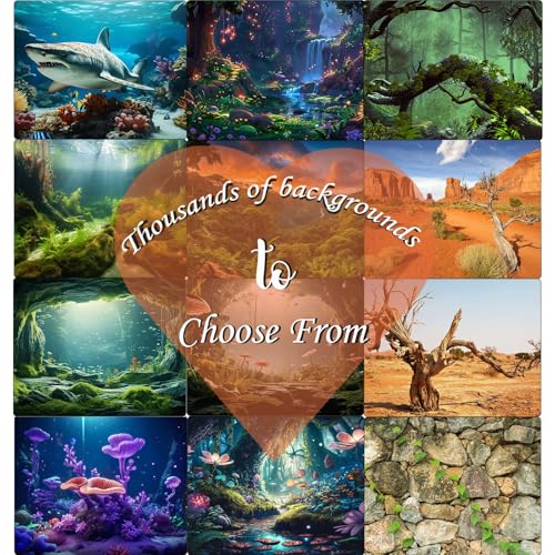 Rainforest Aquarium Background Tropical Palm Leaves Fish Tank Background Jungle Style Floral Pattern Landscape Reptile Tank Backgrouds Foggy Misty Green Leaves Reptile Enclosure Backgrounds 24x12in - color: Brown Green, size: 24(W)x12(H)inches/ 60(W)*30cm