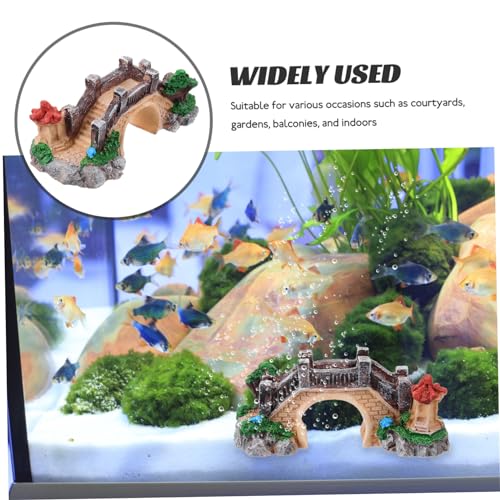 Simulation Bridge Decor for Fish Tank Aquarium Ornament Beautifully Crafted Tiny Bridge for Landscape for Aquatic Decoration Lifelike Design
