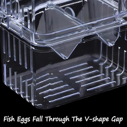 Petzilla in-Tank Aquarium Breeder Box for Fish Tank, Breeding Incubator for Small Fish Hatchery, Acrylic Divider for Shrimp Clownfish Aggressive Injured Fish (Large) - size: Large