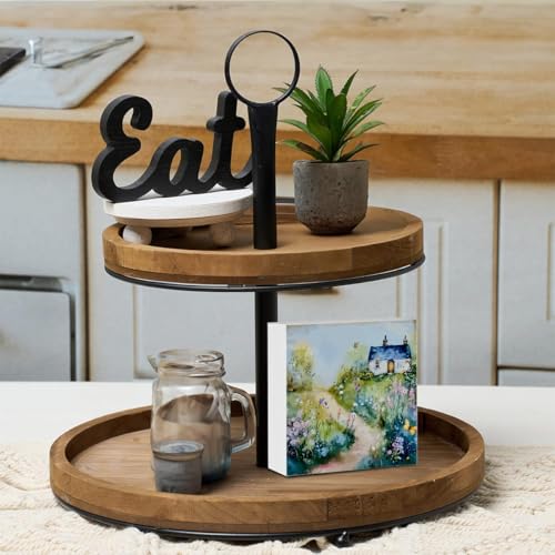 Spring Decorations for Home Spring Decor for Table Springtime Cottage Sign Pastel Art Mini Art Floral Landscape Easter Sign Tiered Tray Desk Home Decor Gifts for Women 5 X 5 Inch - color: Spring 3