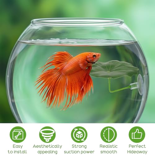 3 Pcs Betta Leaf Hammock, Betta Fish Leaf Hammock Soft Aquarium Decor Plastic Plants, Fish Tank Decoration for Sleeping Resting Hiding Playing