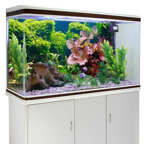 AWERT 60x24 inches Aquatic Plant Aquarium Background River Bed & Lake Fish Tank Background Vinyl - size: 60x24in/150x60cm