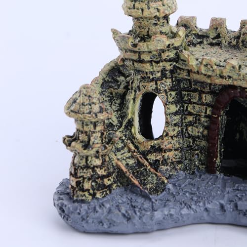 Aquarium Decoration Small Resin Castles Hideouts Stone Cave Hide House Fish Tanks Accessories for Betta Shrimp
