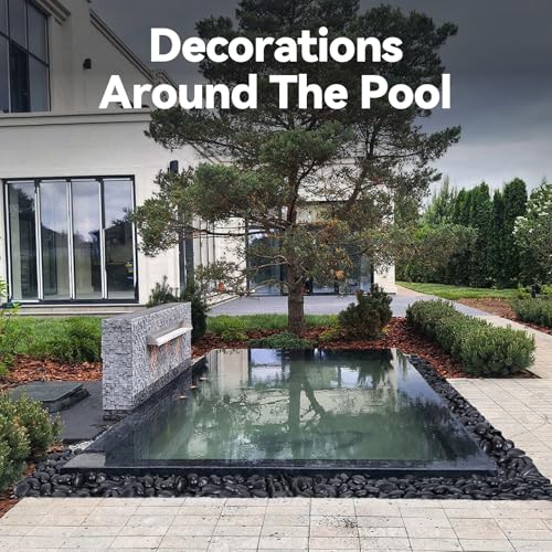 Pulovin 20 lbs Black Stones for Plants Indoor, 2-3 Inch Decorative River Rocks for Plants, Flower Pots, Vase, Polished Garden Stones for Outdoor Landscaping, Walkways, Yard - color: Black 2-3 Inch