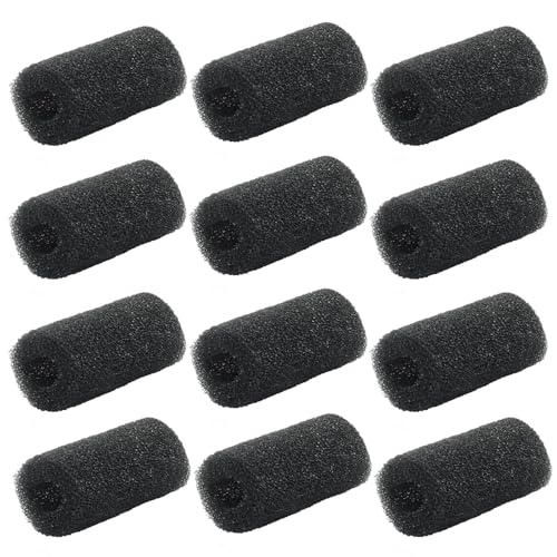 Murtenze 12 Pack Pre-Filter Sponge 0.8 Inch for Aquarium Intake Filter, Replacement Foam Cover Accessories Black Foam Roll, for Fish Tank
