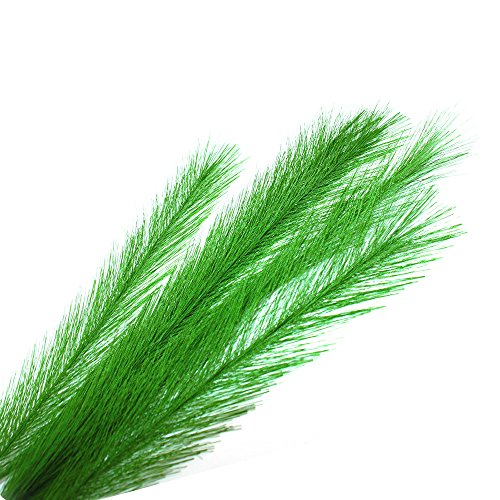 Aquarium Decorations 3Pcs Fish Tank Artificial Green Water Plants Made of Silk Fabrics Plastic - color: 11" * 3 Pcs, Green