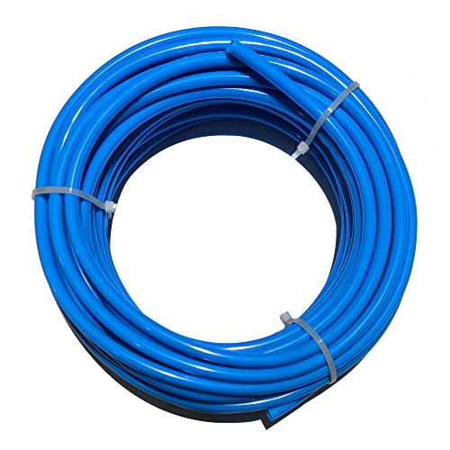 Beduan 16mm x 12mm Blue Pneumatic Tubing Pipe PU Polyurethane Air Compressor Tubing Hose Pipe Line Fluid Transfer 16.4ft 5 Meter - color: Blue, size: 16mmx12mm-5m