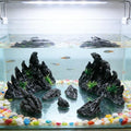 Large “Soul Valley” 7pcs Resin Aquarium Decor Set – Fish Tank Decorations, Imitation Stone Ornaments for 12-20 inch aquariums, Natural Rock Style Decor for Fresh/Saltwater Landscaping Aquariums
