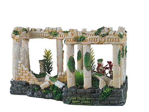 FixtureDisplays® Ancient Ruins Ornament for Aquarium Fish Tank Decoration Fragile-if Damaged Txt 630296419 0 for Replacement 12184 12184