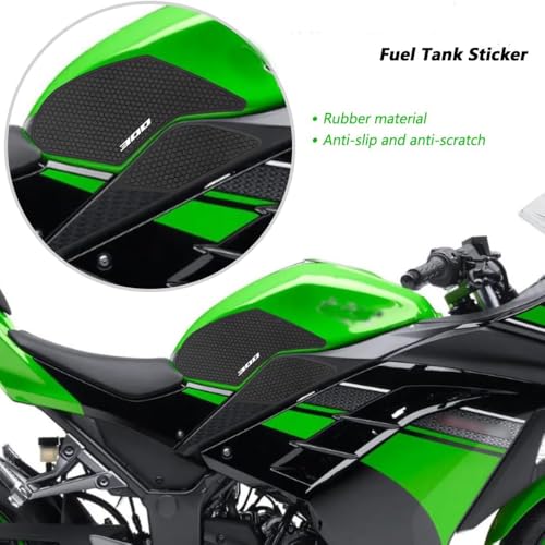 Ninja 300 2013-2021 Motorcycle Accessories Fuel Tank pad Anti-Slip Side Fuel Tank pad Knee pad Grip pad Ninja 300 - color: NINJA 300 black