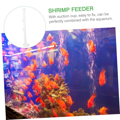 Shrimp Feeder Tube and Feeding Dish Set 20cm Crystal Glass Aquarium Feeder Tube with Feeding Box for Fish Tank Supplies