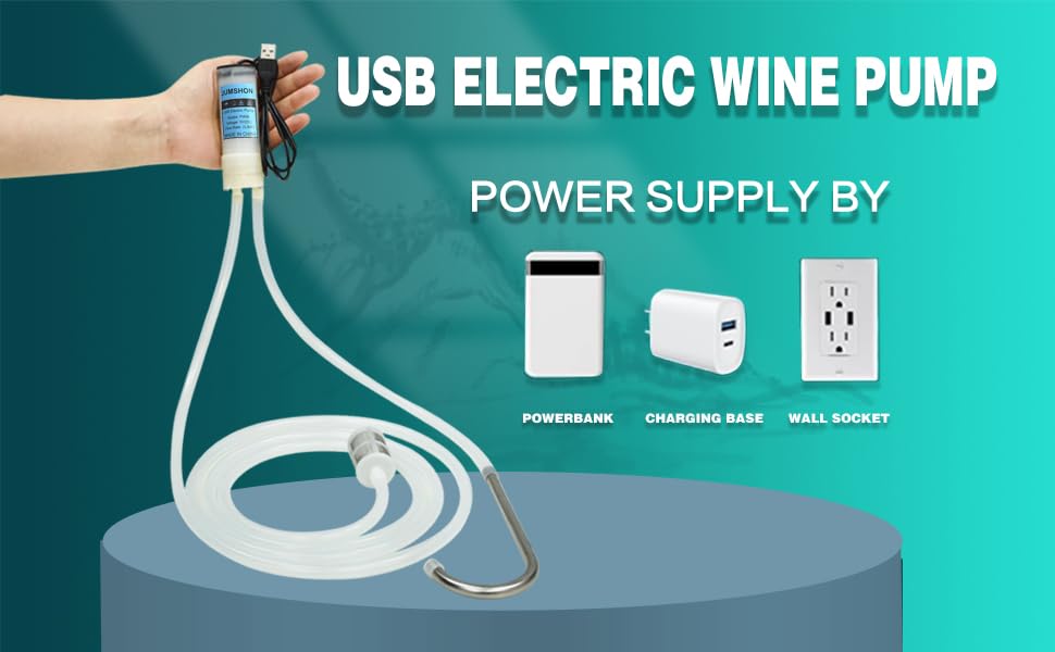 Portable USB DC 5V Food Grade Self Priming Siphon Pump with 6.5FT Hose, 2L/Min Low Noise Water Transfer Pump for Ice Maker, Coffee Machine and Water Cooling System