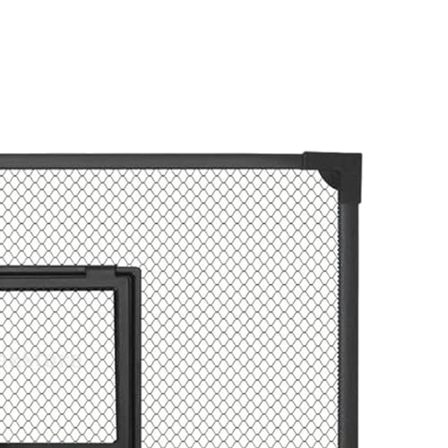 Aquarium Anti Jumping Net Tear Resistant with Feeding Window 5mm Hole Fine Mesh DIY Tank Lid Cover